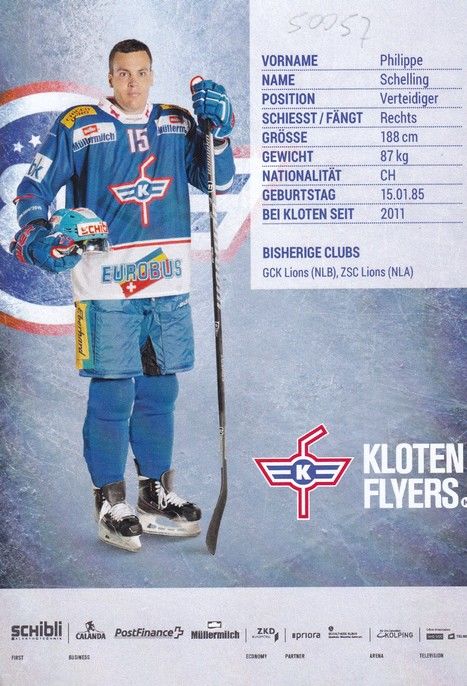 Autogramm Eishockey | Kloten Flyers | 2014 | Philippe SCHELLING