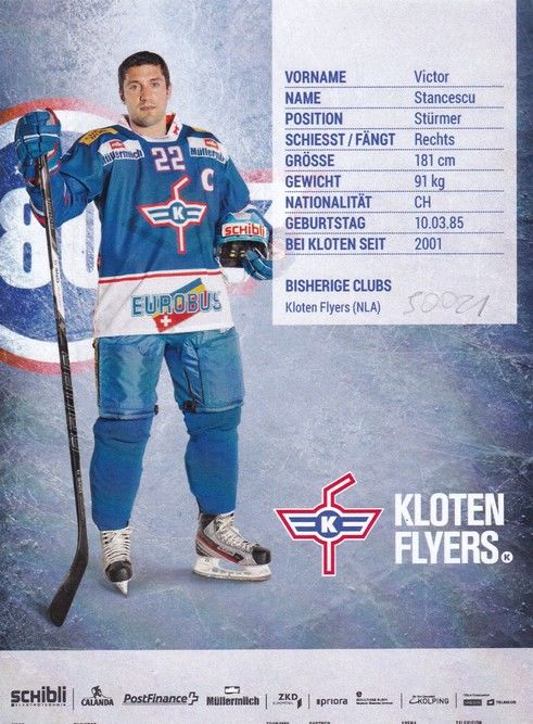 Autogramm Eishockey | Kloten Flyers | 2014 | Victor STANCESCU
