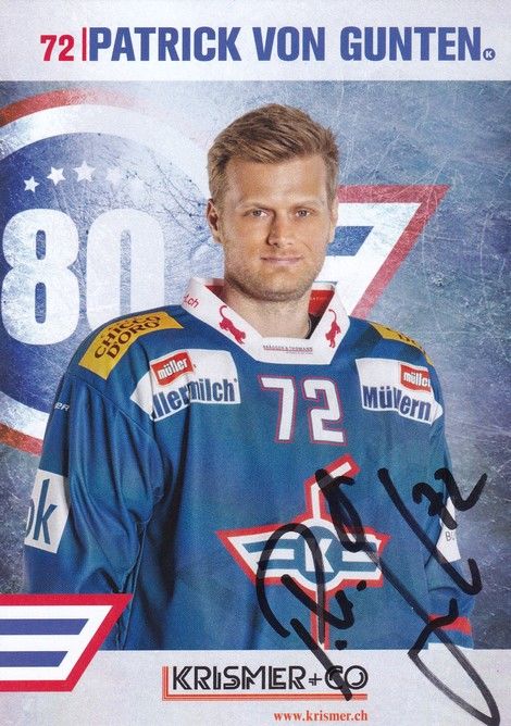 Autogramm Eishockey | Kloten Flyers | 2014 | Patrick VON GUNTEN