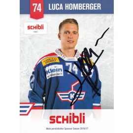 Autogramm Eishockey | Kloten Flyers | 2016 | Luca HOMBERGER