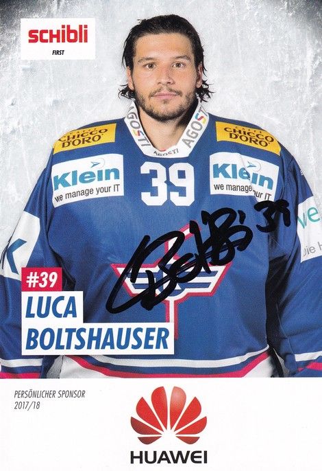 Autogramm Eishockey | Kloten Flyers | 2017 | Luca BOLTSHAUER