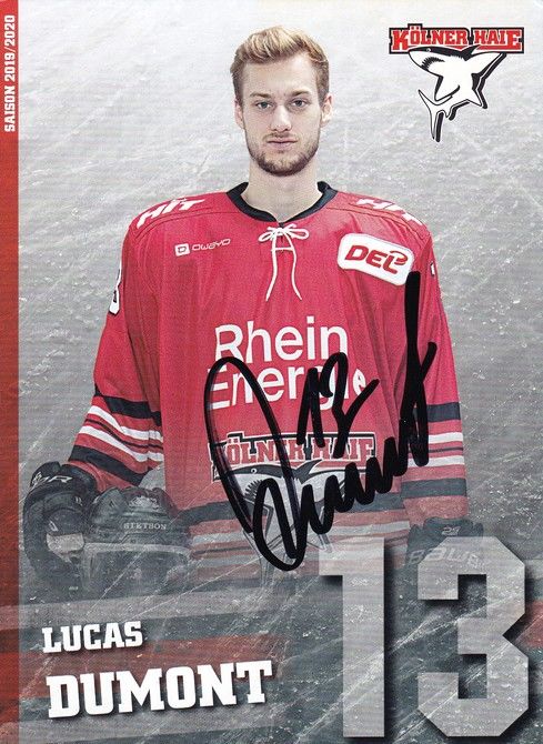 Autogramm Eishockey | Kölner Haie | 2019 | Lucas DUMONT