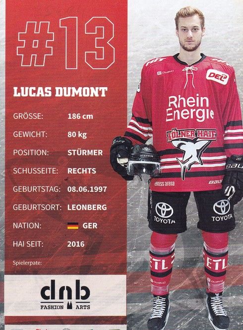 Autogramm Eishockey | Kölner Haie | 2019 | Lucas DUMONT