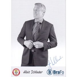 Autogramm Eishockey | EV Landshut | 2010er | Alois SCHLODER (Portrait SW) BraFo