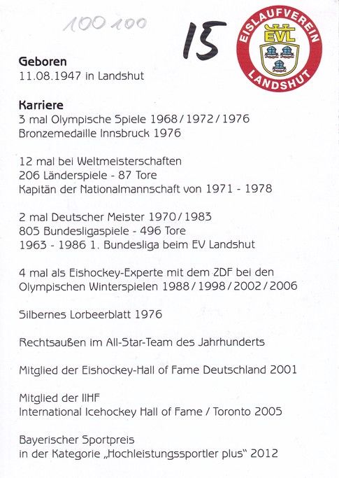 Autogramm Eishockey | EV Landshut | 2010er | Alois SCHLODER (Portrait SW) BraFo