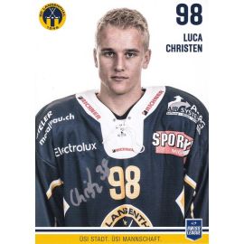 Autogramm Eishockey | SC Langenthal | 2018 | Luca CHRISTEN