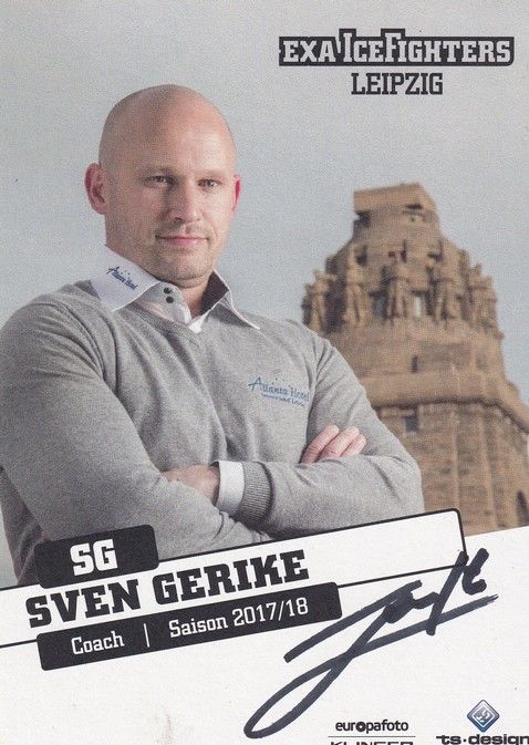 Autogramm Eishockey | IceFighters Leipzig | 2017 | Sven GERIKE