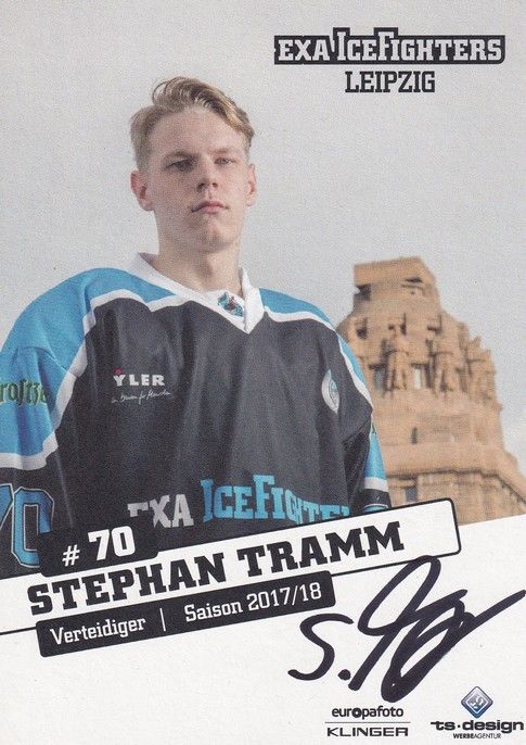 Autogramm Eishockey | IceFighters Leipzig | 2017 | Stephan TRAMM