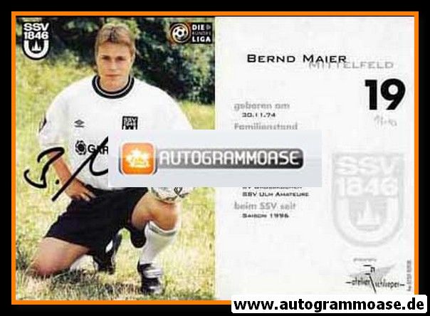 Autogramm Fussball | SSV Ulm 1846 | 1999 | Bernd MAIER