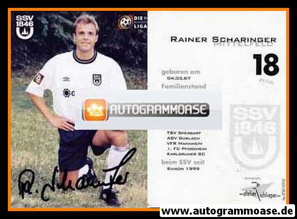 Autogramm Fussball | SSV Ulm 1846 | 1999 | Rainer SCHARINGER