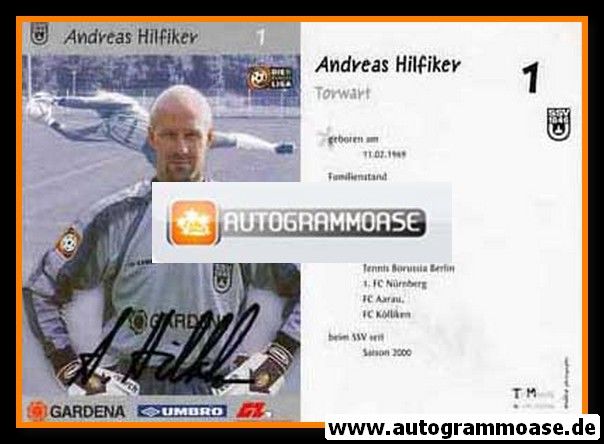 Autogramm Fussball | SSV Ulm 1846 | 2000 | Andreas HILFIKER
