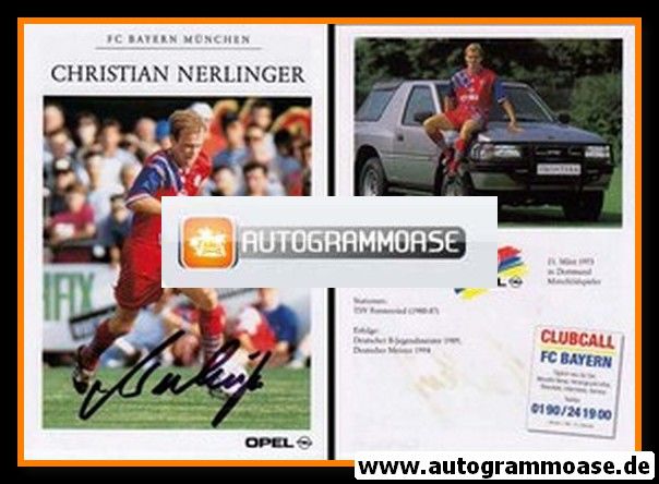 Autogramm Fussball | FC Bayern M&uuml;nchen | 1994 | Christian NERLINGER