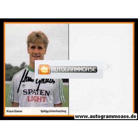 Autogramm Fussball | SpVgg Unterhaching | 1989 | Klaus GLANER
