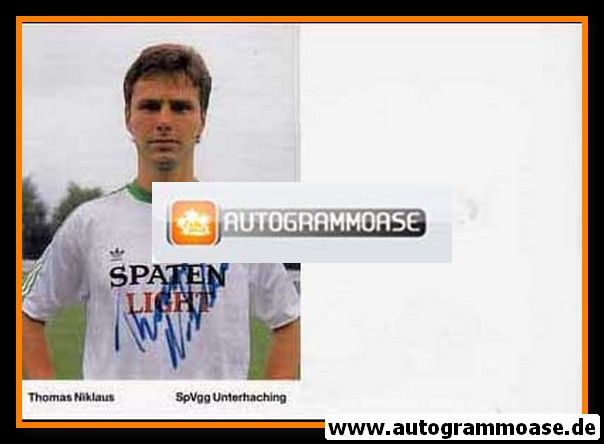 Autogramm Fussball | SpVgg Unterhaching | 1989 | Thomas NIKLAUS