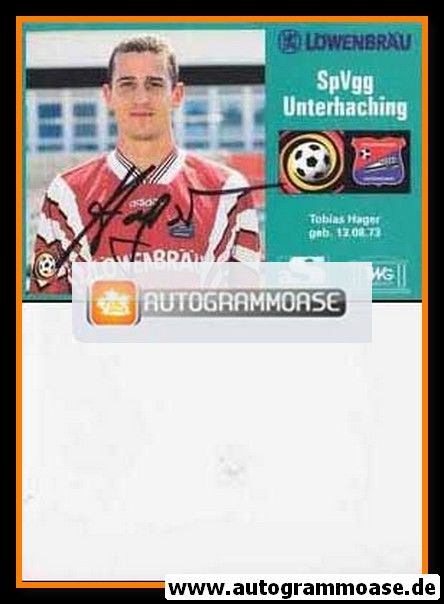 Autogramm Fussball | SpVgg Unterhaching | 1996 | Tobias HAGER