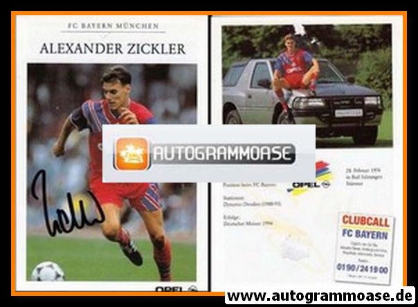 Autogramm Fussball | FC Bayern München | 1994 | Alexander ZICKLER