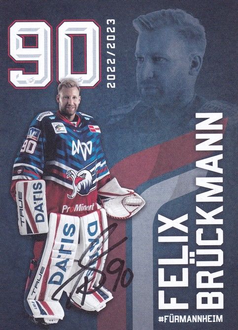 Autogramm Eishockey | Adler Mannheim | 2022 | Felix BRÜCKMANN