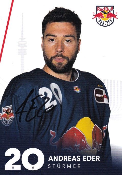 Autogramm Eishockey | EHC Red Bull München | 2022 | Andreas EDER