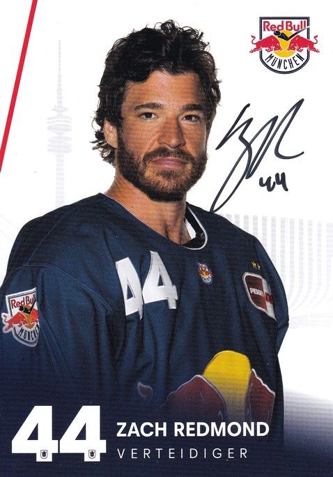 Autogramm Eishockey | EHC Red Bull München | 2022 | Zach REDMOND