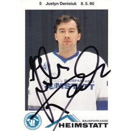 Autogramm Eishockey | EC Hedos München | 1989 | Justyn DENISIUK