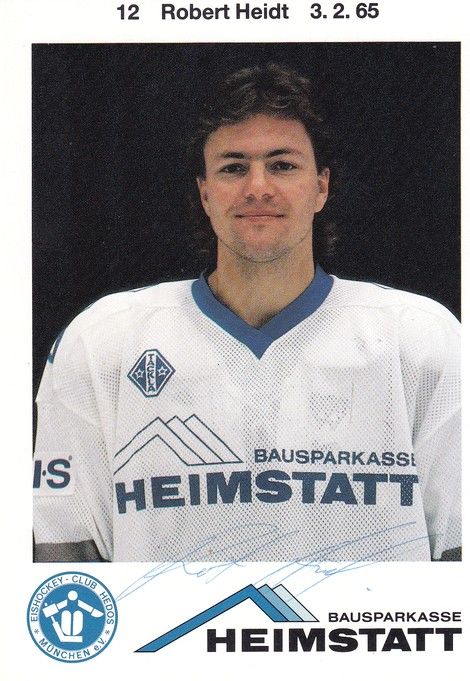 Autogramm Eishockey | EC Hedos München | 1989 | Robert HEIDT