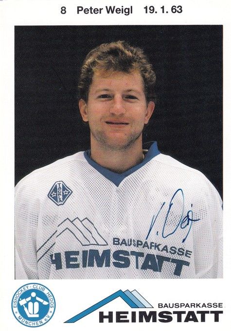 Autogramm Eishockey | EC Hedos München | 1989 | Peter WEIGL