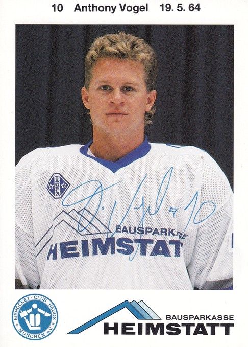 Autogramm Eishockey | EC Hedos München | 1989 | Anthony VOGEL
