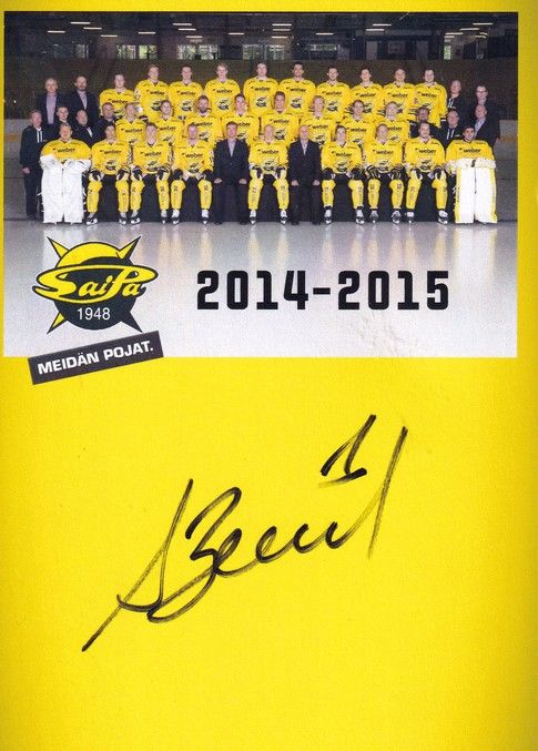 Mannschaftskarte Eishockey | SaiPa (Finnland) | 2014 + AG Andreas BERNARD