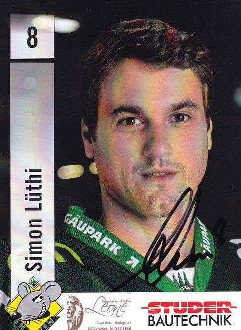 Autogramm Eishockey | EHC Olten | 2017 | Simon LÜTHI