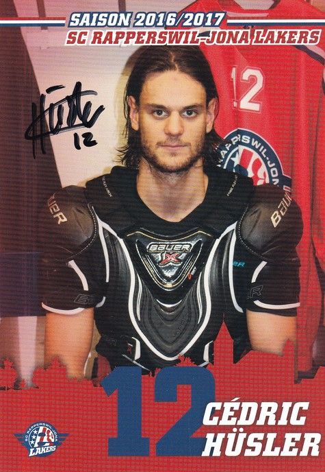 Autogramm Eishockey | SCRJ Lakers | 2016 | Cedric HÜSLER