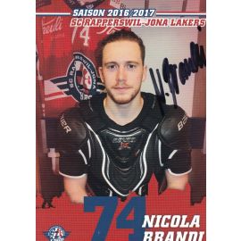 Autogramm Eishockey | SCRJ Lakers | 2016 | Nicola BRANDI