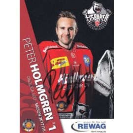 Autogramm Eishockey | Eisbären Regensburg | 2017 | Peter HOLMGREN
