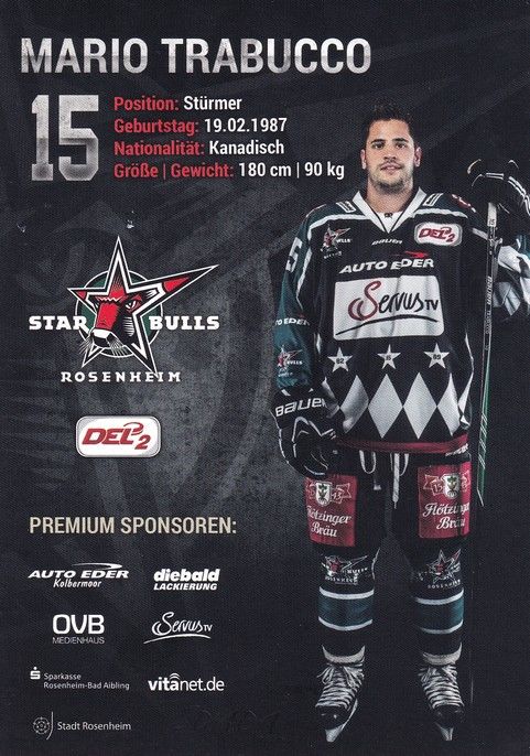 Autogramm Eishockey | Starbulls Rosenheim | 2014 | Mario TRABUCCO