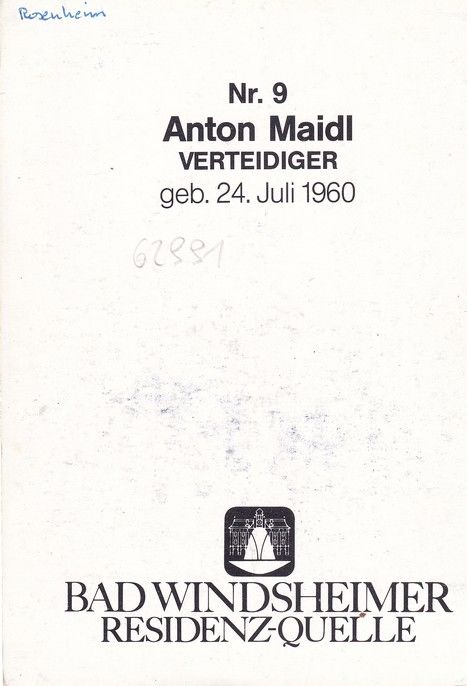 Autogramm Eishockey | SB Rosenheim | 1980er | Anton MAIDL
