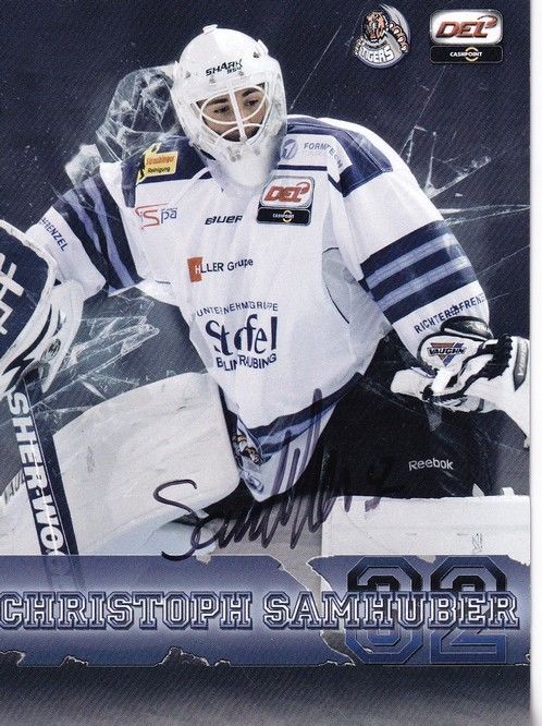 Autogramm Eishockey | Straubing Tigers | 2013 | Christoph SAMHUBER