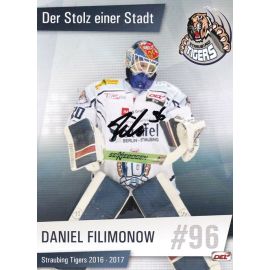 Autogramm Eishockey | Straubing Tigers | 2016 | Daniel FILIMONOW