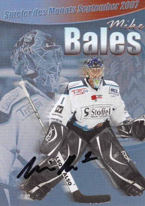 Autogramm Eishockey | Straubing Tigers | 2007 | Mike BALES