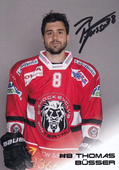 Autogramm Eishockey | EHC Winterthur | 2017 | Thomas BÜSSER