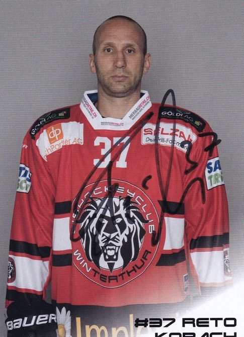 Autogramm Eishockey | EHC Winterthur | 2017 | Reto KOBACH