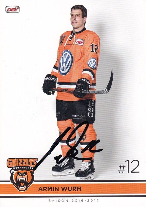 Autogramm Eishockey | Grizzly Adams Wolfsburg | 2016 | Armin WURM