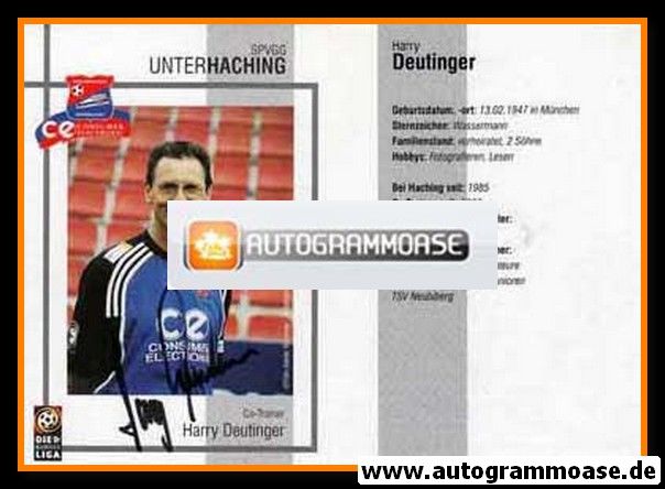 Autogramm Fussball | SpVgg Unterhaching | 2000 | Harry DEUTINGER