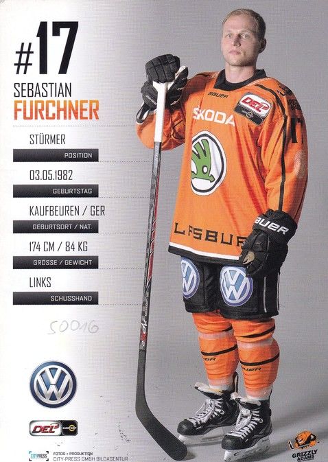 Autogramm Eishockey | Grizzly Adams Wolfsburg | 2010er | Sebastian FURCHNER