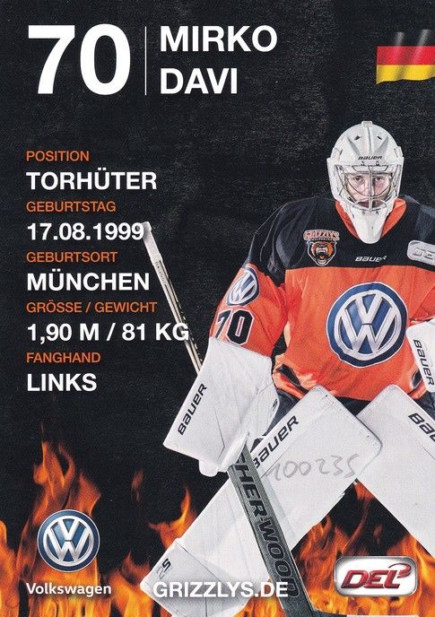 Autogramm Eishockey | Grizzly Adams Wolfsburg | 2010er | Mirko DAVI