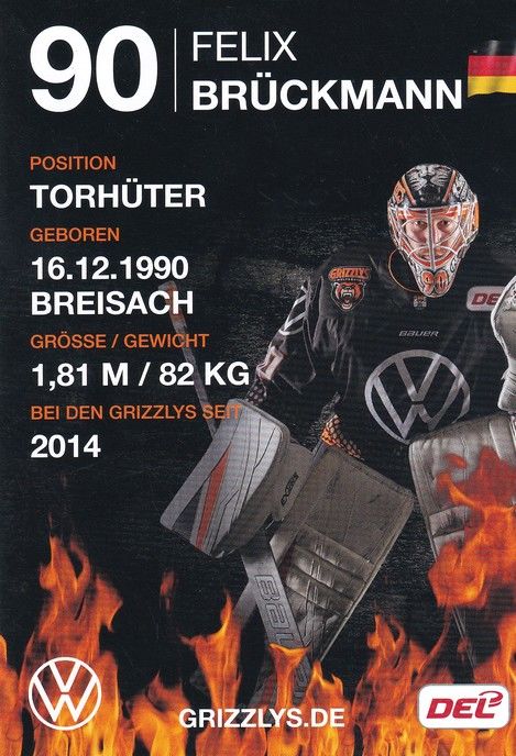 Autogramm Eishockey | Grizzly Adams Wolfsburg | 2010er | Felix BRÜCKMANN