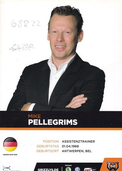 Autogramm Eishockey | Grizzly Adams Wolfsburg | 2015 | Mike PELLEGRIMS