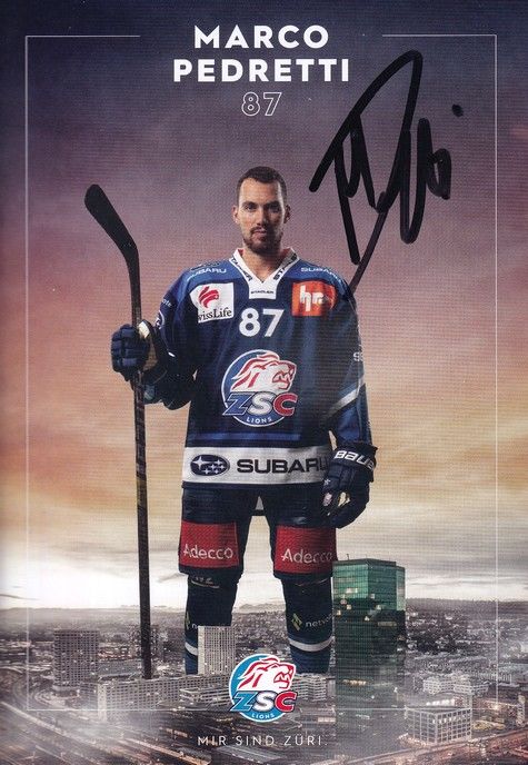 Autogramm Eishockey | ZSC Lions Zürich | 2021 | Marco PEDRETTI