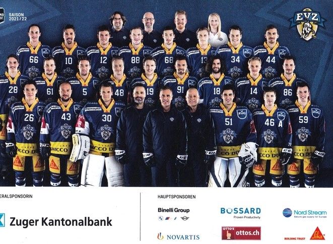 Mannschaftskarte Eishockey | EV Zug | 2021