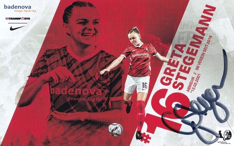 Autogramm Fussball (D) | SC Freiburg | 2021 | Greta STEGEMANN