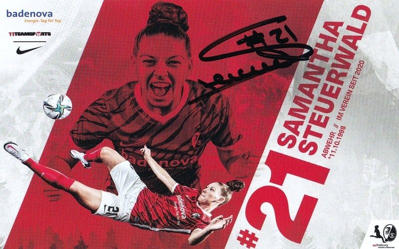 Autogramm Fussball (D) | SC Freiburg | 2021 | Samantha STEUERWALD