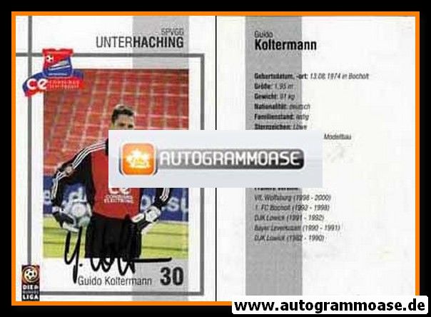 Autogramm Fussball | SpVgg Unterhaching | 2000 | Guido KOLTERMANN